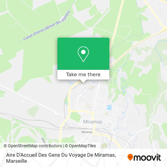 Aire D'Accueil Des Gens Du Voyage De Miramas map