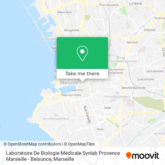 Laboratoire De Biologie Médicale Synlab Provence Marseille - Belsunce map