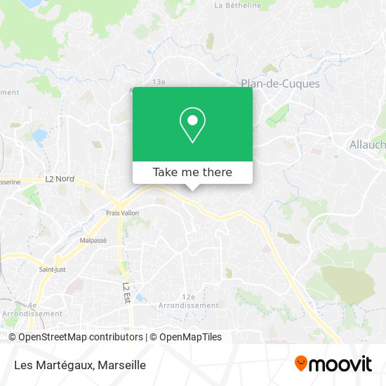 Les Martégaux map