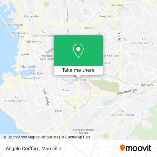 Angelo Coiffure map
