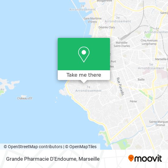 Mapa Grande Pharmacie D'Endoume