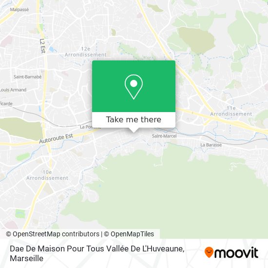 Dae De Maison Pour Tous Vallée De L'Huveaune map