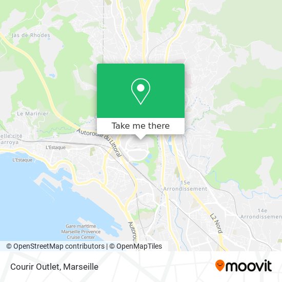 Courir Outlet map