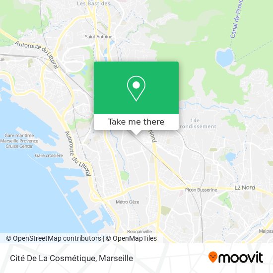 Cité De La Cosmétique map
