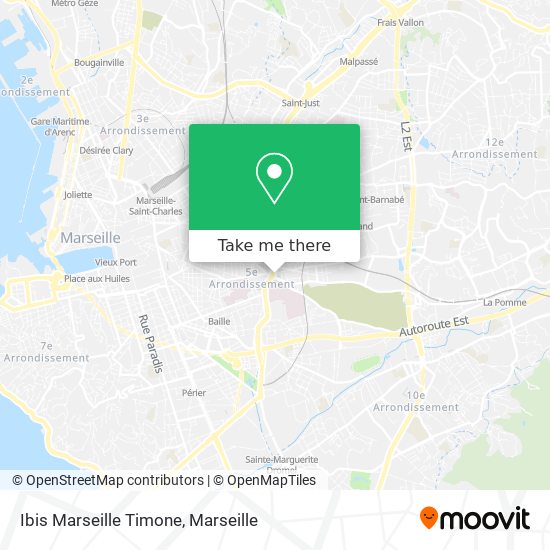 Ibis Marseille Timone map