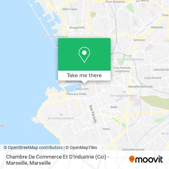 Chambre De Commerce Et D'Industrie (Cci) - Marseille map