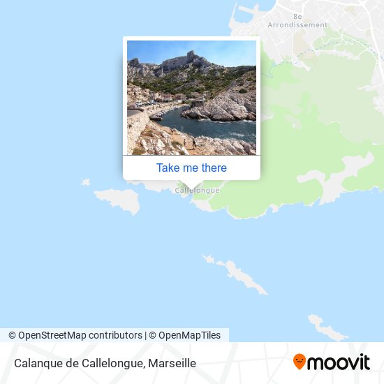 Mapa Calanque de Callelongue