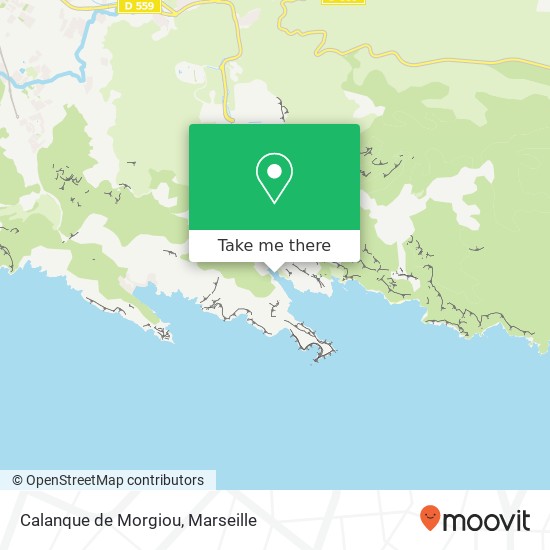 Calanque de Morgiou map