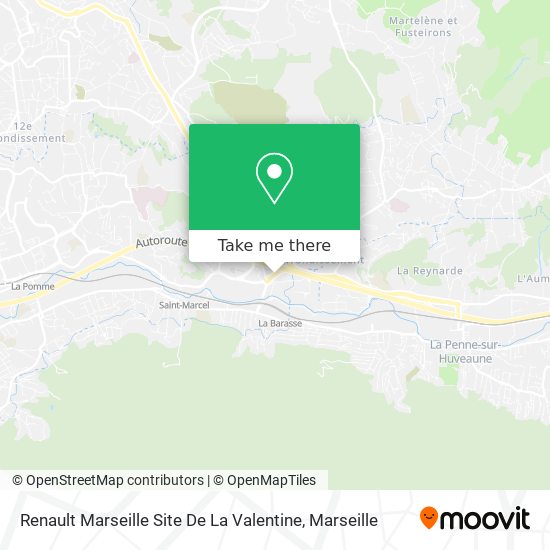 Renault Marseille Site De La Valentine map