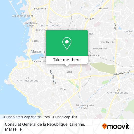 Consulat Géneral de la République Italienne map