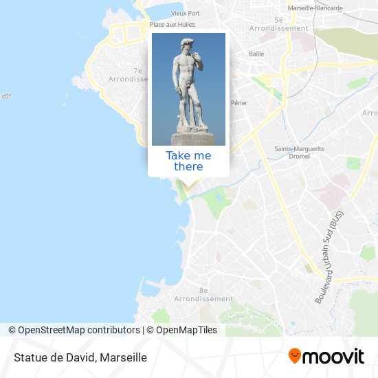 Mapa Statue de David