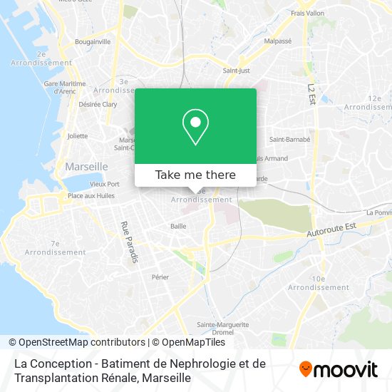 La Conception - Batiment de Nephrologie et de Transplantation Rénale map
