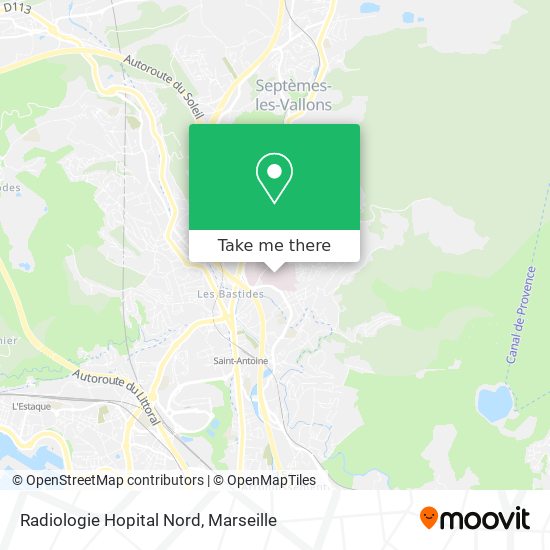 Radiologie Hopital Nord map