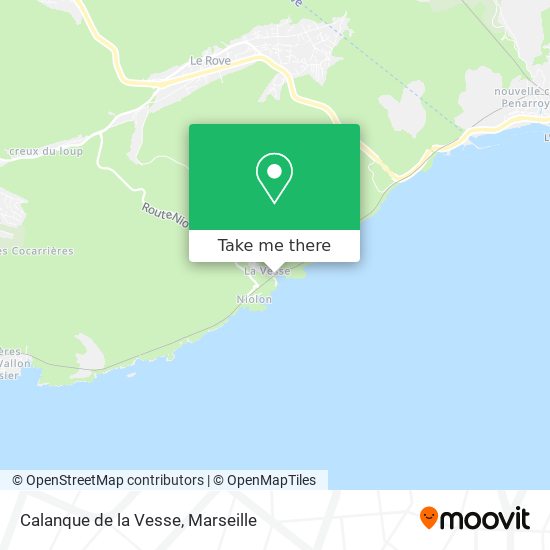 Calanque de la Vesse map