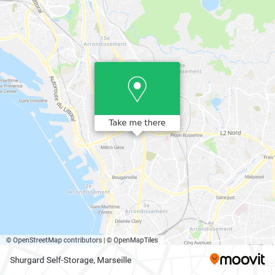 Mapa Shurgard Self-Storage