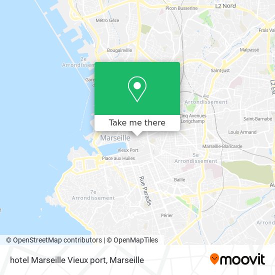 hotel Marseille Vieux port map