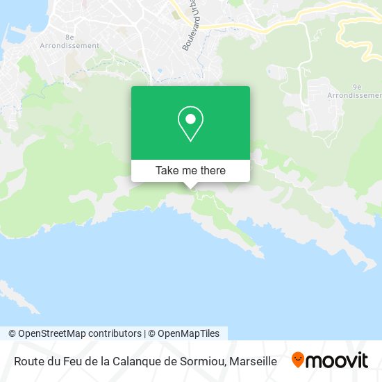 Route du Feu de la Calanque de Sormiou map