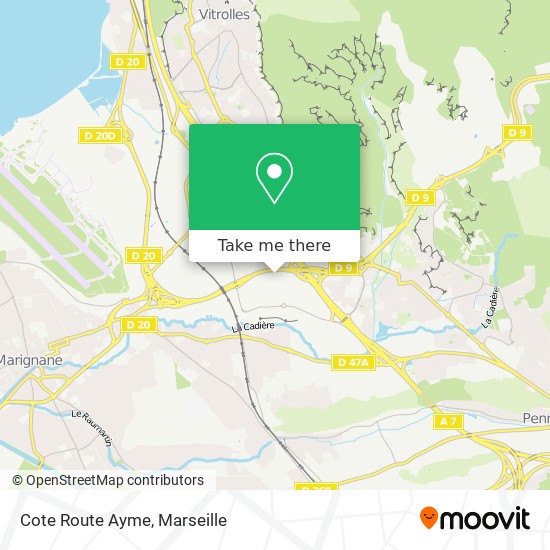 Cote Route Ayme map