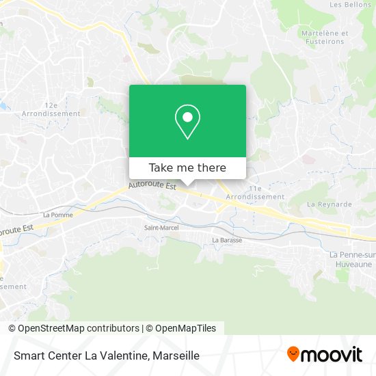 Smart Center La Valentine map
