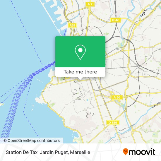 Mapa Station De Taxi Jardin Puget