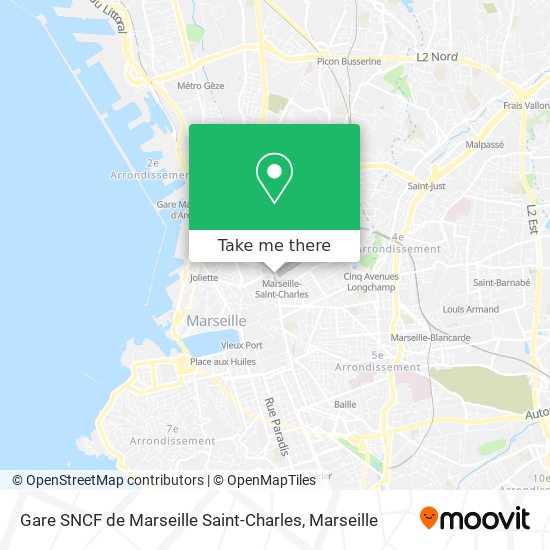 Mapa Gare SNCF de Marseille Saint-Charles