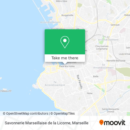 Mapa Savonnerie Marseillaise de la Licorne