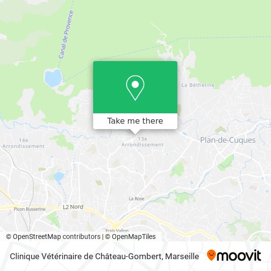 Clinique Vétérinaire de Château-Gombert map