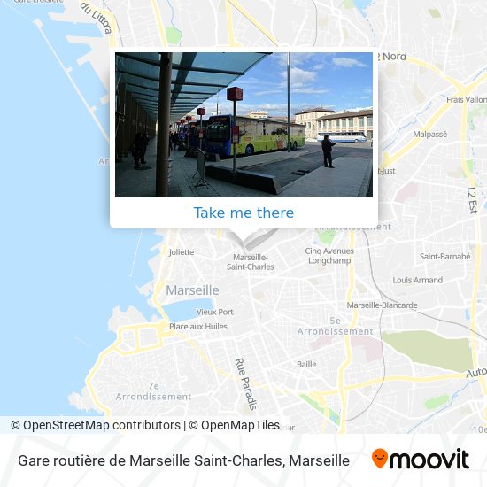 Mapa Gare routière de Marseille Saint-Charles