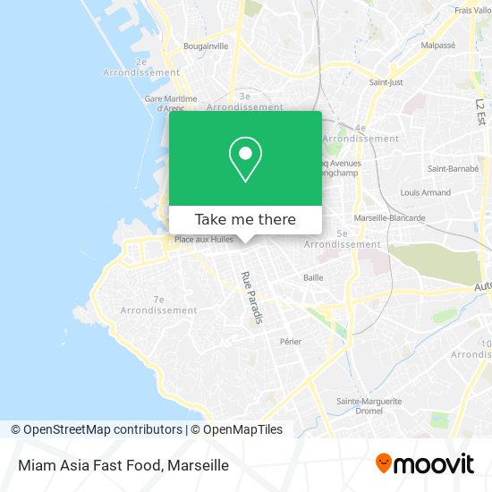 Miam Asia Fast Food map