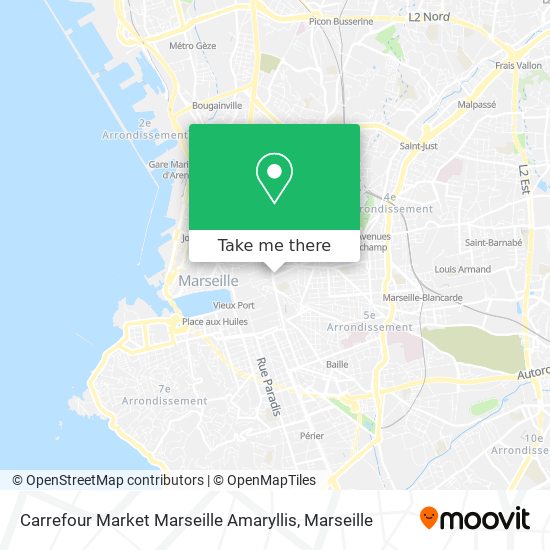 Carrefour Market Marseille Amaryllis map