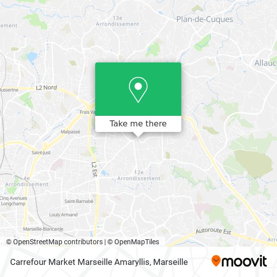 Mapa Carrefour Market Marseille Amaryllis