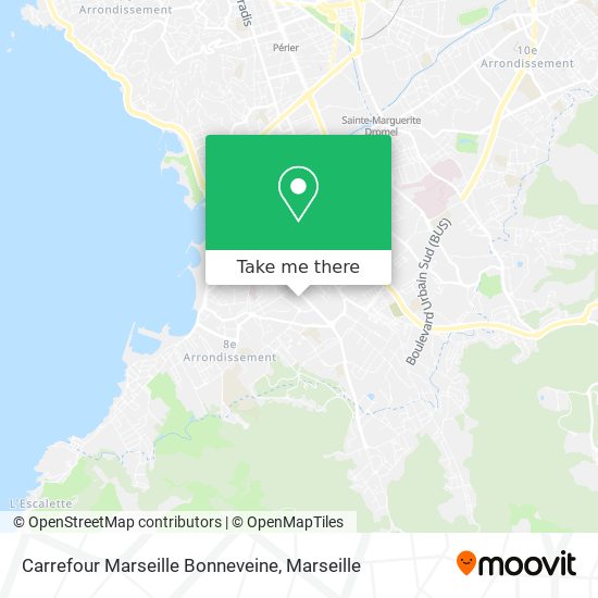 Carrefour Marseille Bonneveine map