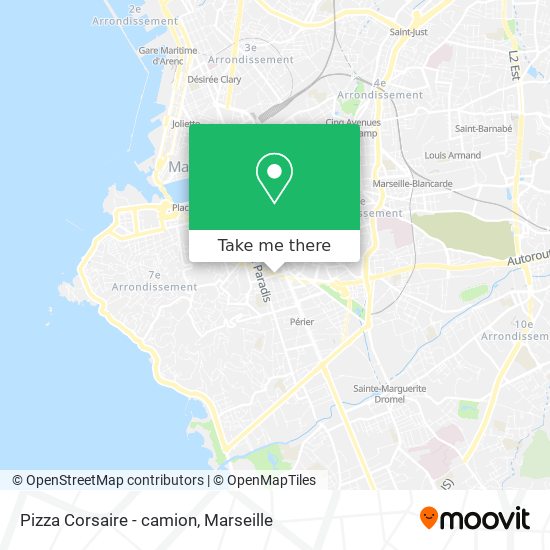 Pizza Corsaire - camion map