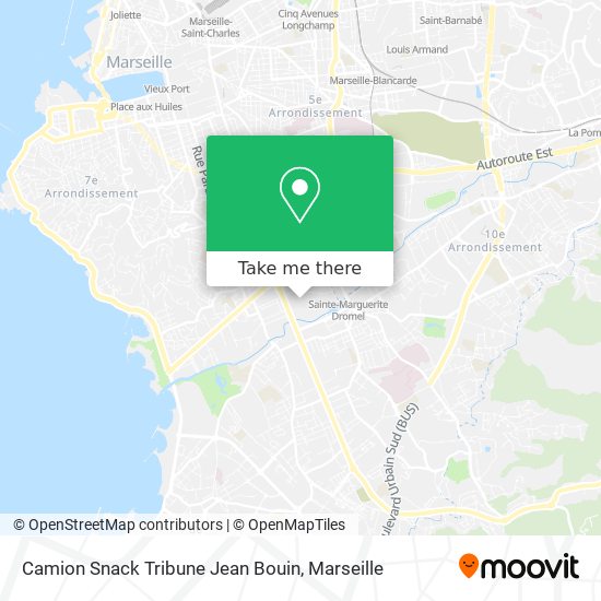 Camion Snack Tribune Jean Bouin map