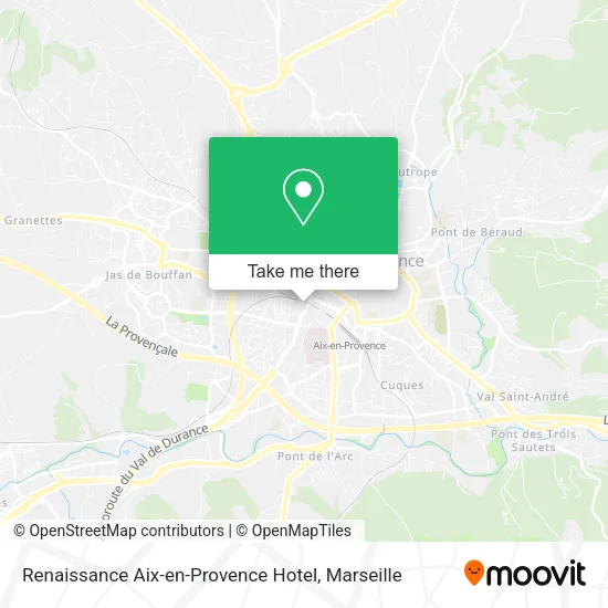 Mapa Renaissance Aix-en-Provence Hotel