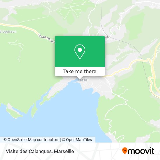 Visite des Calanques map