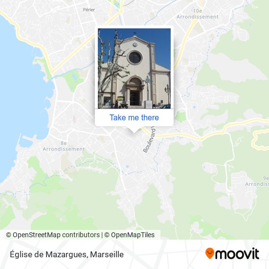 Mapa Église de Mazargues