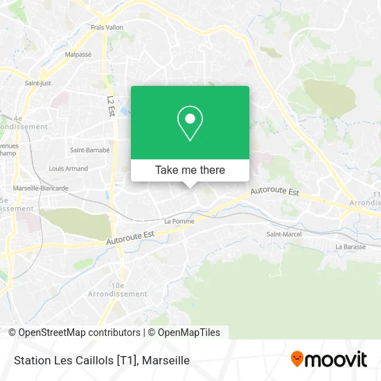 Station Les Caillols [T1] map