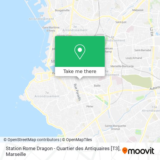 Mapa Station Rome Dragon - Quartier des Antiquaires [T3]