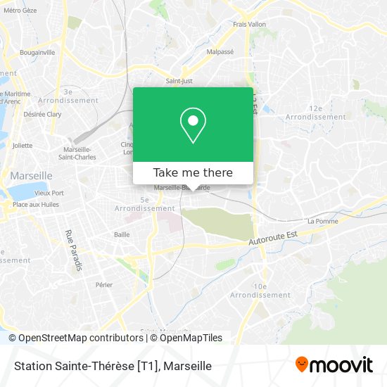 Station Sainte-Thérèse [T1] map