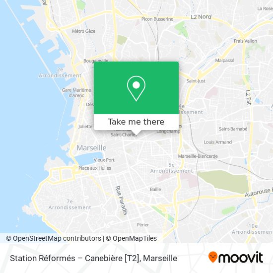 Station Réformés – Canebière [T2] map