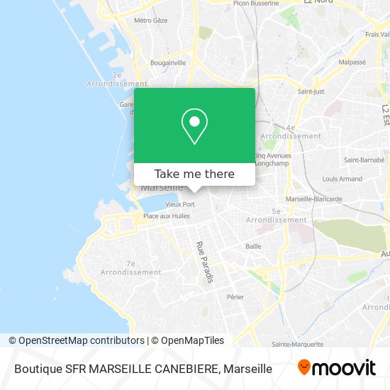 Boutique SFR MARSEILLE CANEBIERE map