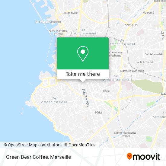 Mapa Green Bear Coffee