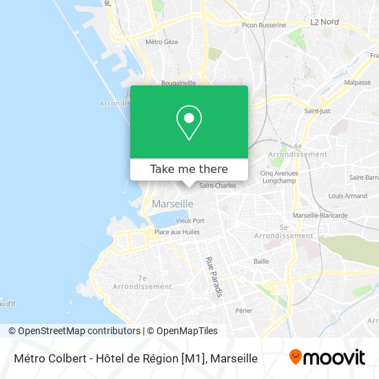 Métro Colbert - Hôtel de Région [M1] map