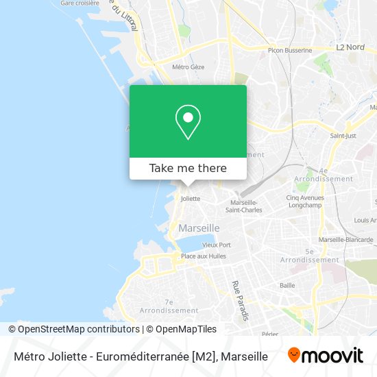 Métro Joliette - Euroméditerranée [M2] map
