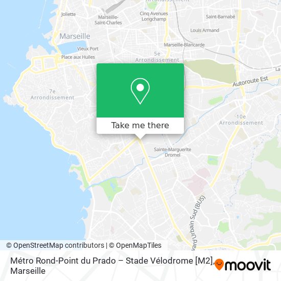 Métro Rond-Point du Prado – Stade Vélodrome [M2] map