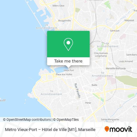 Mapa Métro Vieux-Port – Hôtel de Ville [M1]