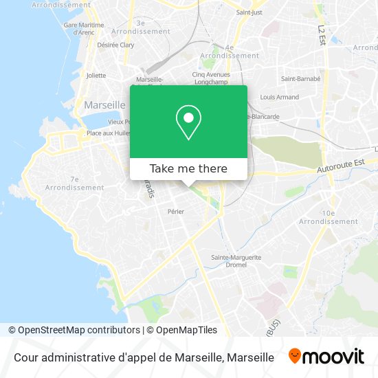Mapa Cour administrative d'appel de Marseille