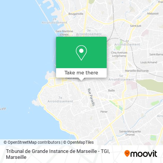 Tribunal de Grande Instance de Marseille - TGI map