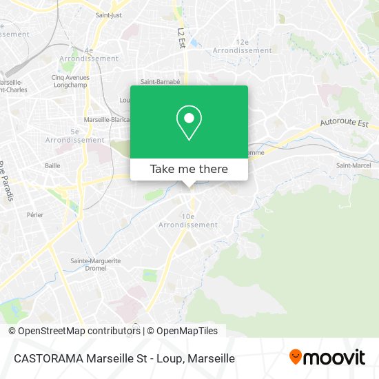 CASTORAMA Marseille St - Loup map